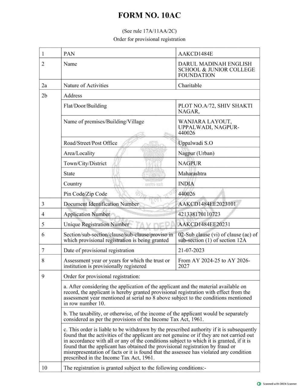 INCOME TAX 12 A ,PAGE -1 